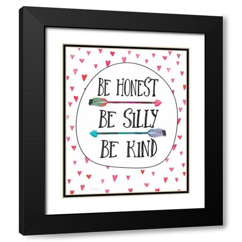 Kind Black Modern Wood Framed Art Print with Double Matting by Moulton, Jo
