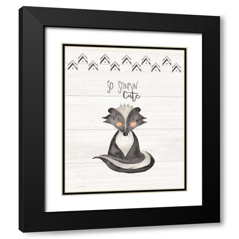 So Stinkin Cute Black Modern Wood Framed Art Print with Double Matting by Moulton, Jo