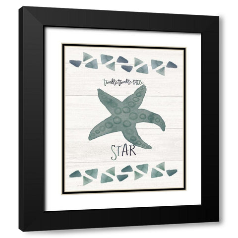 Twinkle Little Star Black Modern Wood Framed Art Print with Double Matting by Moulton, Jo