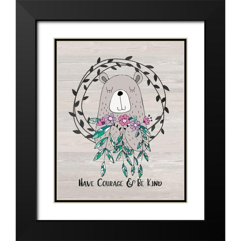 Be Kind Black Modern Wood Framed Art Print with Double Matting by Moulton, Jo