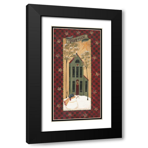 Rejoice Black Modern Wood Framed Art Print with Double Matting by Moulton, Jo