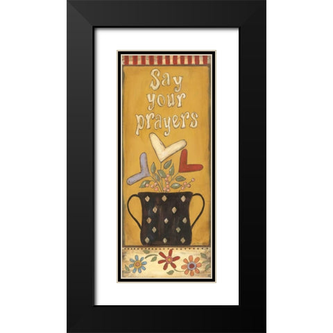 Say Your Prayers Black Modern Wood Framed Art Print with Double Matting by Moulton, Jo