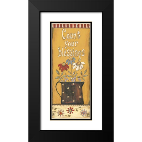 Count Your Blessings Black Modern Wood Framed Art Print with Double Matting by Moulton, Jo