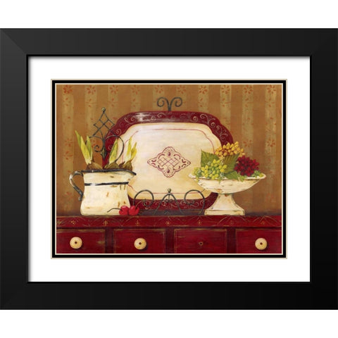 Spice Cupboard Black Modern Wood Framed Art Print with Double Matting by Moulton, Jo