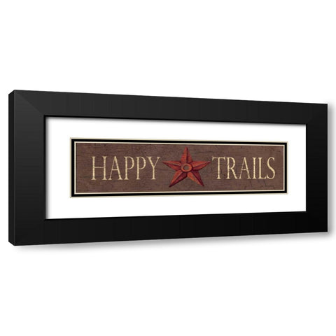 Happy Trails Black Modern Wood Framed Art Print with Double Matting by Moulton, Jo