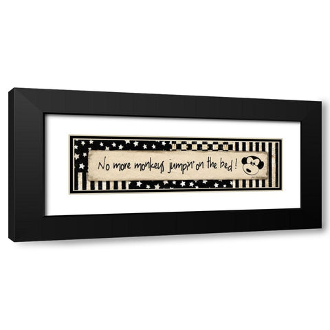 Monkeys Black Modern Wood Framed Art Print with Double Matting by Moulton, Jo