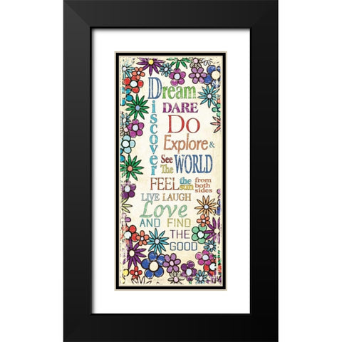 Dream Black Modern Wood Framed Art Print with Double Matting by Moulton, Jo