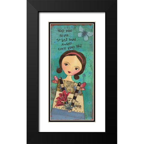 Guardian Angel II Black Modern Wood Framed Art Print with Double Matting by Moulton, Jo