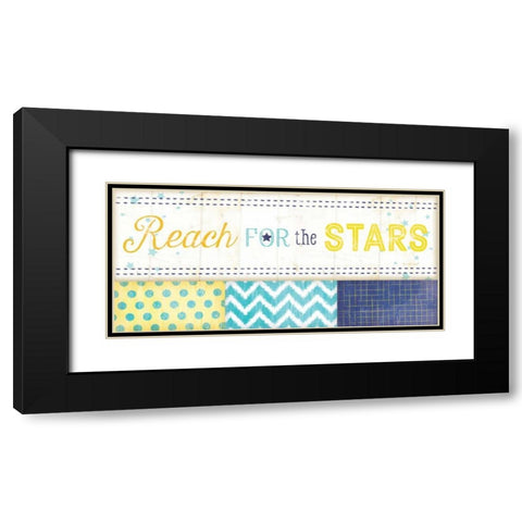 Reach for the Stars Black Modern Wood Framed Art Print with Double Matting by Pugh, Jennifer