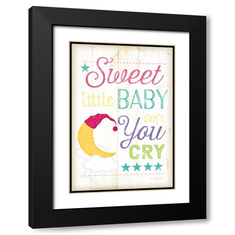 Sweet Little Baby Black Modern Wood Framed Art Print with Double Matting by Pugh, Jennifer