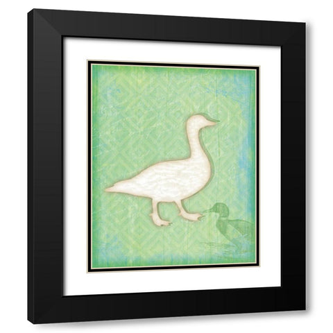 Duck Black Modern Wood Framed Art Print with Double Matting by Pugh, Jennifer