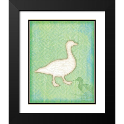 Duck Black Modern Wood Framed Art Print with Double Matting by Pugh, Jennifer