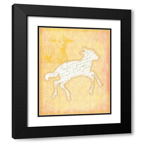 Lamb Black Modern Wood Framed Art Print with Double Matting by Pugh, Jennifer