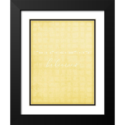 Believer Black Modern Wood Framed Art Print with Double Matting by Pugh, Jennifer