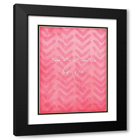 Brave Black Modern Wood Framed Art Print with Double Matting by Pugh, Jennifer