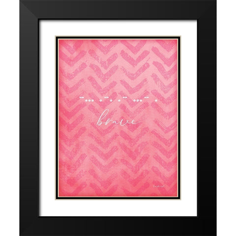 Brave Black Modern Wood Framed Art Print with Double Matting by Pugh, Jennifer