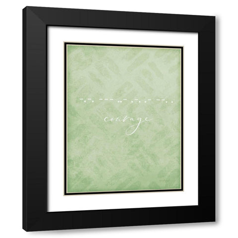 Courage Black Modern Wood Framed Art Print with Double Matting by Pugh, Jennifer