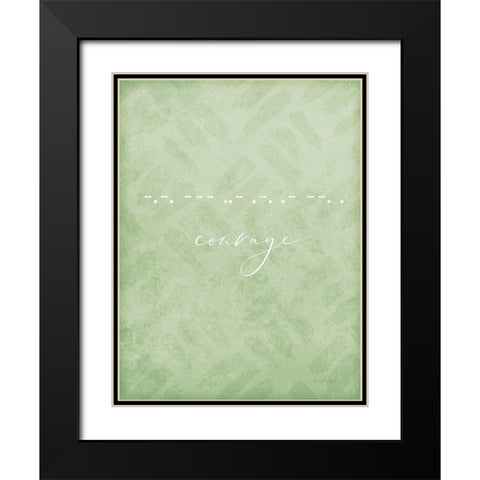 Courage Black Modern Wood Framed Art Print with Double Matting by Pugh, Jennifer