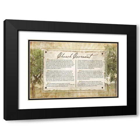 Church Covenant Black Modern Wood Framed Art Print with Double Matting by Pugh, Jennifer