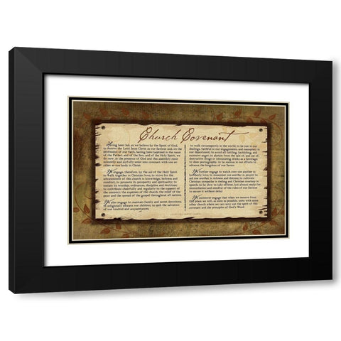 Church Covenant II Black Modern Wood Framed Art Print with Double Matting by Pugh, Jennifer