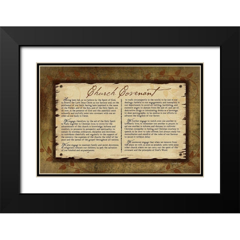 Church Covenant II Black Modern Wood Framed Art Print with Double Matting by Pugh, Jennifer
