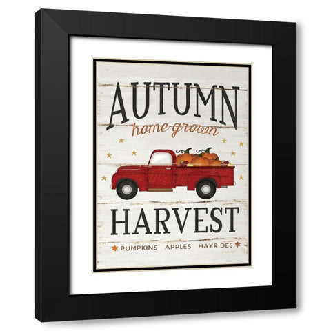 Autumn Harvest Black Modern Wood Framed Art Print with Double Matting by Pugh, Jennifer