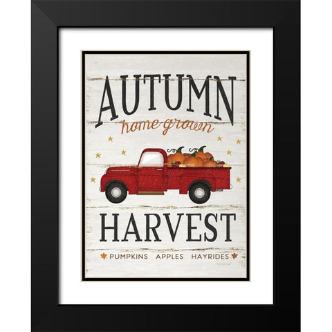 Autumn Harvest Black Modern Wood Framed Art Print with Double Matting by Pugh, Jennifer