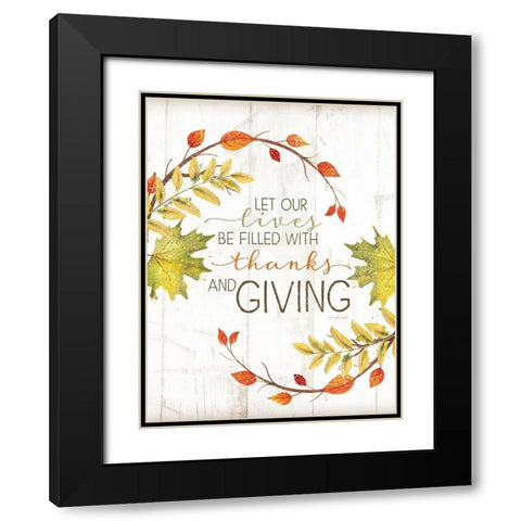 Let Our Lives Be Filled Black Modern Wood Framed Art Print with Double Matting by Pugh, Jennifer