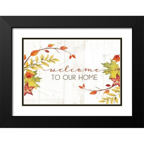Welcome to Our Home Black Modern Wood Framed Art Print with Double Matting by Pugh, Jennifer