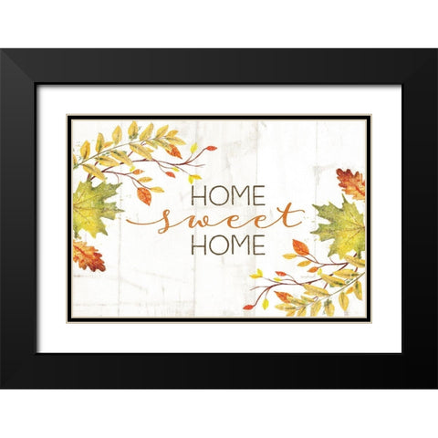 Home Sweet Home Black Modern Wood Framed Art Print with Double Matting by Pugh, Jennifer