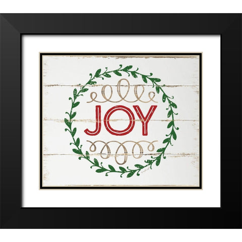 Joy Black Modern Wood Framed Art Print with Double Matting by Pugh, Jennifer