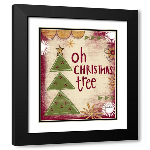 Oh Christmas Tree Black Modern Wood Framed Art Print with Double Matting by Doucette, Katie