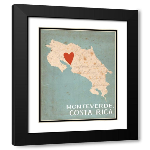Costa Rica Black Modern Wood Framed Art Print with Double Matting by Doucette, Katie