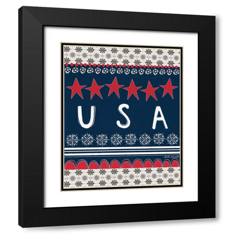 USA Black Modern Wood Framed Art Print with Double Matting by Doucette, Katie