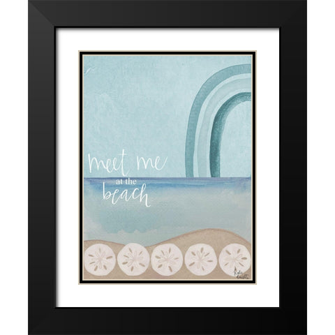 Meet Me at the Beach Black Modern Wood Framed Art Print with Double Matting by Doucette, Katie