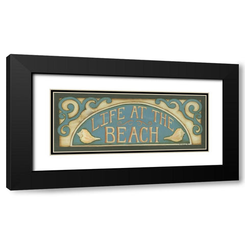 Life at the Beach Black Modern Wood Framed Art Print with Double Matting by Lewis, Kim