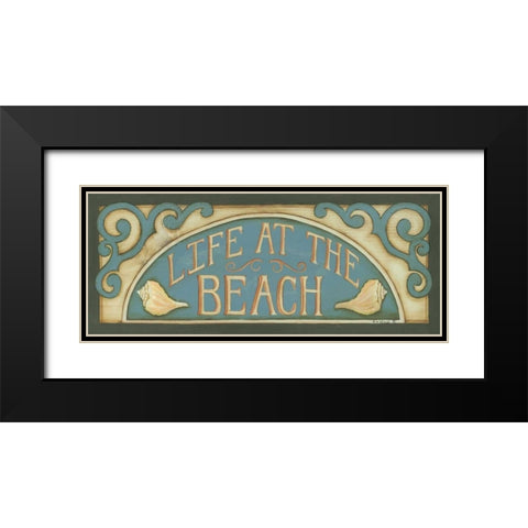 Life at the Beach Black Modern Wood Framed Art Print with Double Matting by Lewis, Kim