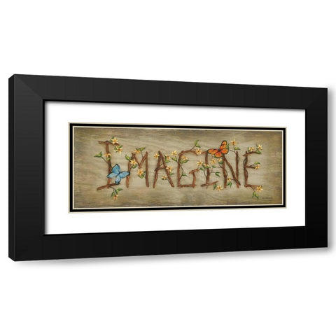 Imagine Black Modern Wood Framed Art Print with Double Matting by Lewis, Kim
