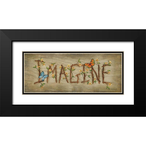 Imagine Black Modern Wood Framed Art Print with Double Matting by Lewis, Kim