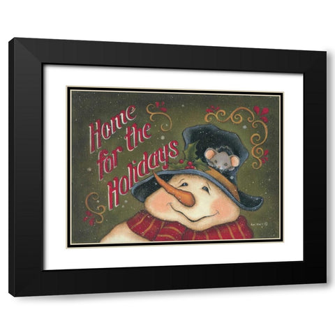 Home for the Holidays Black Modern Wood Framed Art Print with Double Matting by Lewis, Kim
