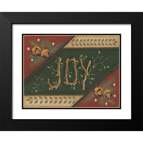 Joy Black Modern Wood Framed Art Print with Double Matting by Lewis, Kim