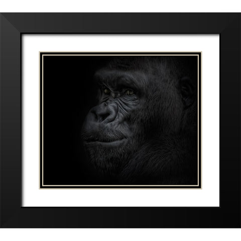 Great Ape Black Modern Wood Framed Art Print with Double Matting by Parker, Kelley