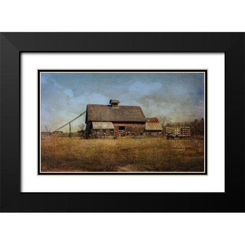 The Old Hay Barn Black Modern Wood Framed Art Print with Double Matting by Parker, Kelley