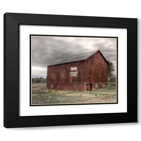 Old Red Black Modern Wood Framed Art Print with Double Matting by Parker, Kelley