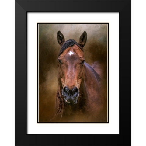 Country Heart Black Modern Wood Framed Art Print with Double Matting by Parker, Kelley