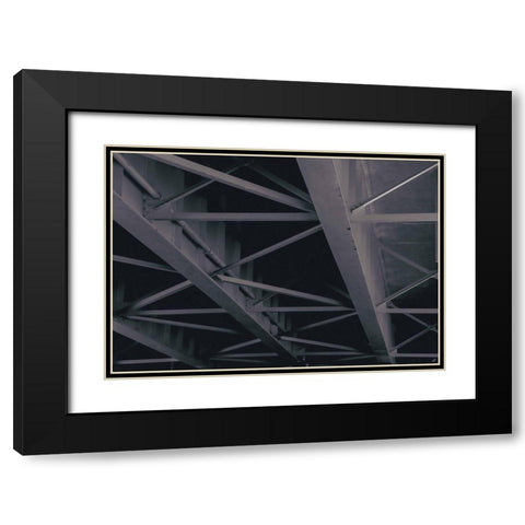Steel Archiscape Black Modern Wood Framed Art Print with Double Matting by Lee, Judson