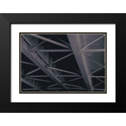 Steel Archiscape Black Modern Wood Framed Art Print with Double Matting by Lee, Judson