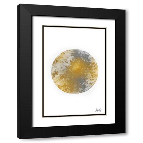 Jupiter Black Modern Wood Framed Art Print with Double Matting by Fay, Mela