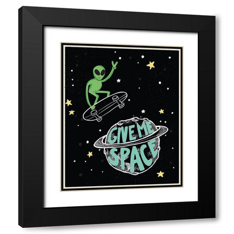 Give Me Space Black Modern Wood Framed Art Print with Double Matting by Rupp, Mariah