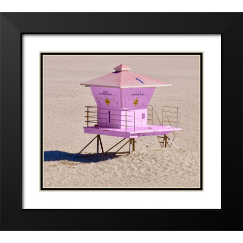 Pink Life Tower Black Modern Wood Framed Art Print with Double Matting by Singleton, Ashley